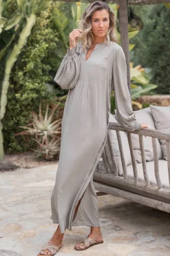 Langes Kleid Jaime Khaki