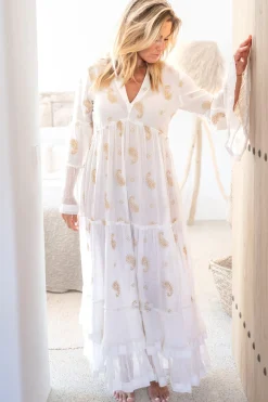 Maxikleid Dali Esencia Elfenbein