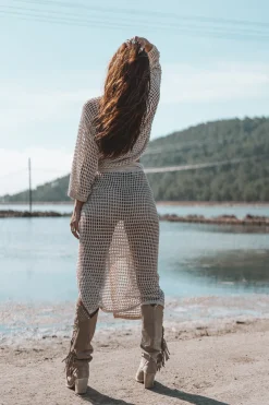 Ada Gestrickter Wickelrock Hellbeige