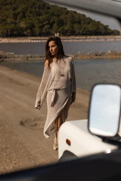 Ada Gestrickter Wickelrock Hellbeige