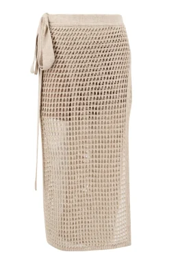 Ada Gestrickter Wickelrock Hellbeige