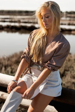 Alyssa Wickeltop Taupe