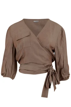 Alyssa Wickeltop Taupe