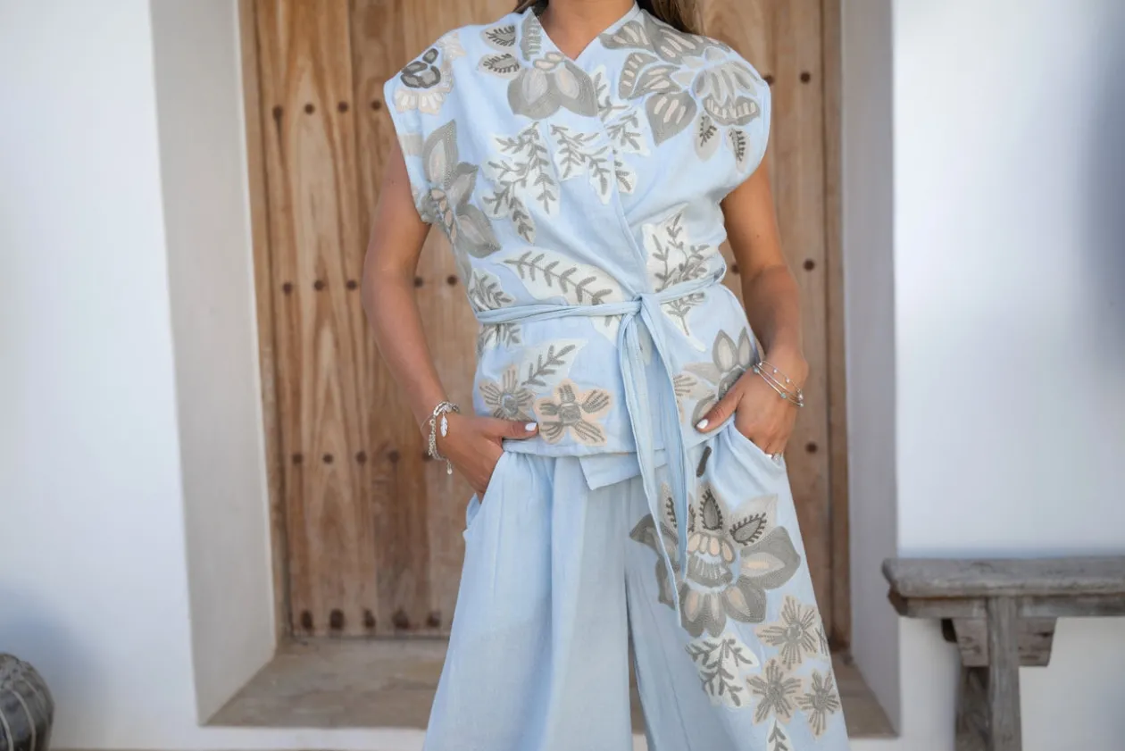 Armreif Armband Dots Silber Aqua