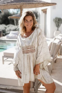 Armspange Armband Dots Gold Weiß