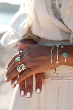 Armspange Armband Dots Silber Weiß