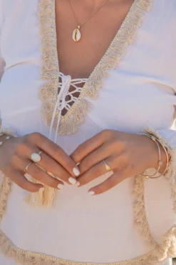 Bangle Bracelet Dots Gold Aqua