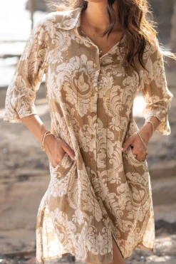 Bluse Aletta Barock Taupe