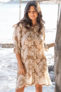 Bluse Aletta Barock Taupe