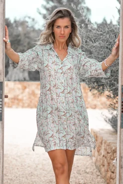 Bluse Aletta Flower Mint