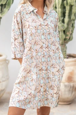 Bluse Aletta Flower Sand