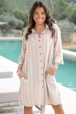 Bluse Aletta Stripe Sand