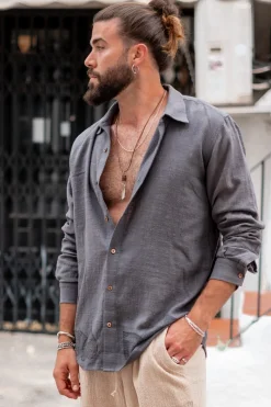 Bluse Andres Mandala Anthrazit