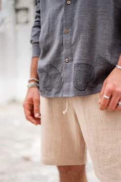 Bluse Andres Mandala Anthrazit