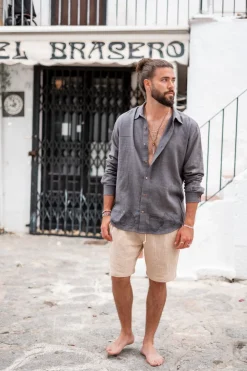 Bluse Andres Mandala Anthrazit