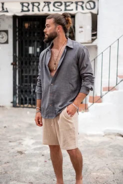 Bluse Andres Mandala Anthrazit