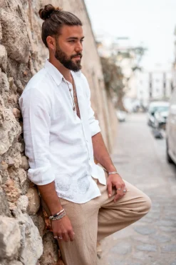 Bluse Andres Mandala Weiß