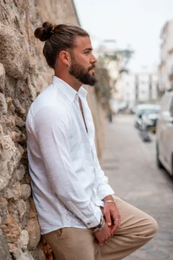 Bluse Andres Mandala Weiß