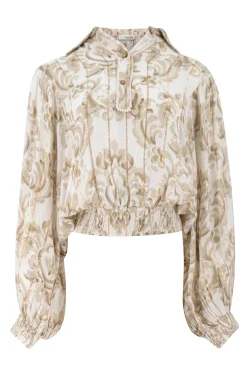 Bluse Briso Barock Weißer Druck