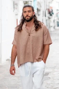 Bluse Cedero Mandala Taupe