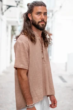 Bluse Cedero Mandala Taupe