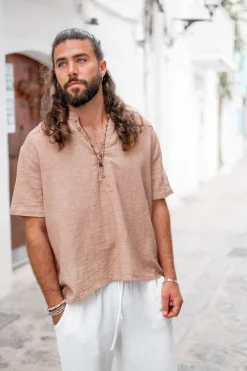 Bluse Cedero Mandala Taupe