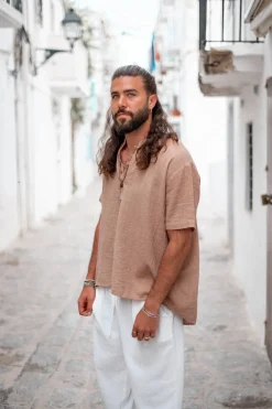 Bluse Cedero Mandala Taupe