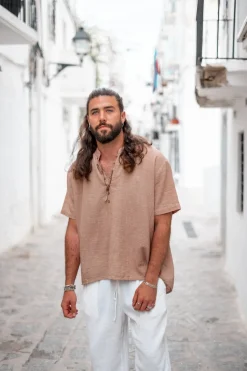 Bluse Cedero Mandala Taupe