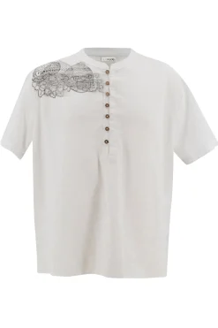 Bluse Cedero Mandala Weiß