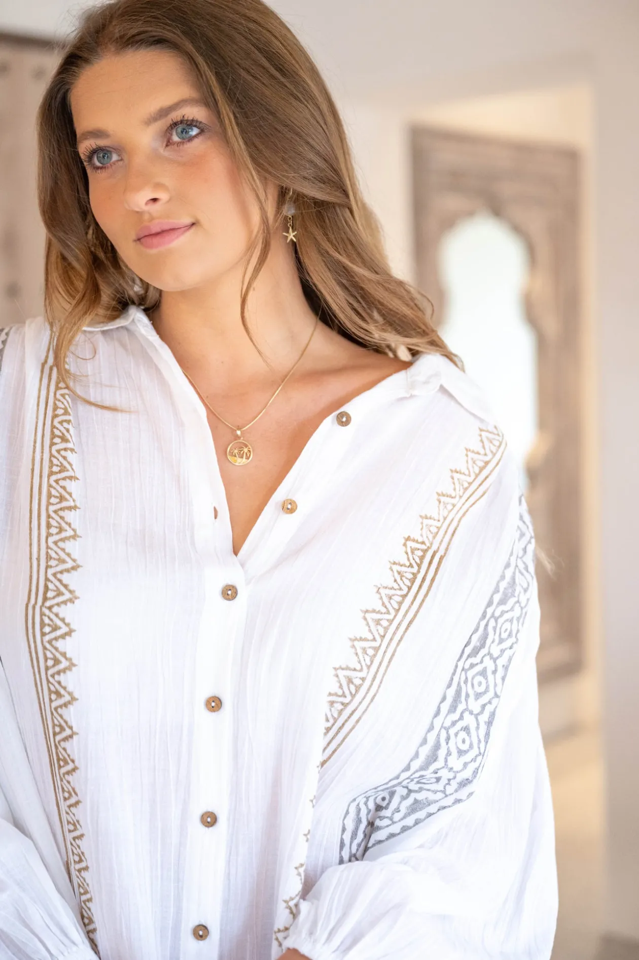 Bluse Dione Scorva Weiß