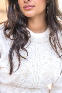 Bluse Flor Elegancia Ecru