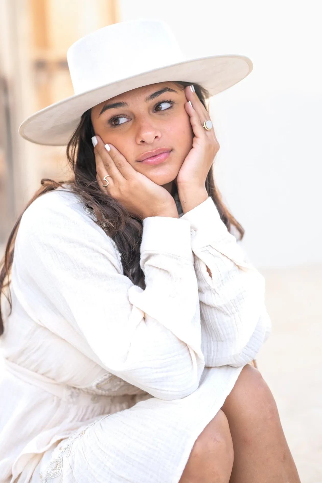 Bluse Flor Elegancia Ecru