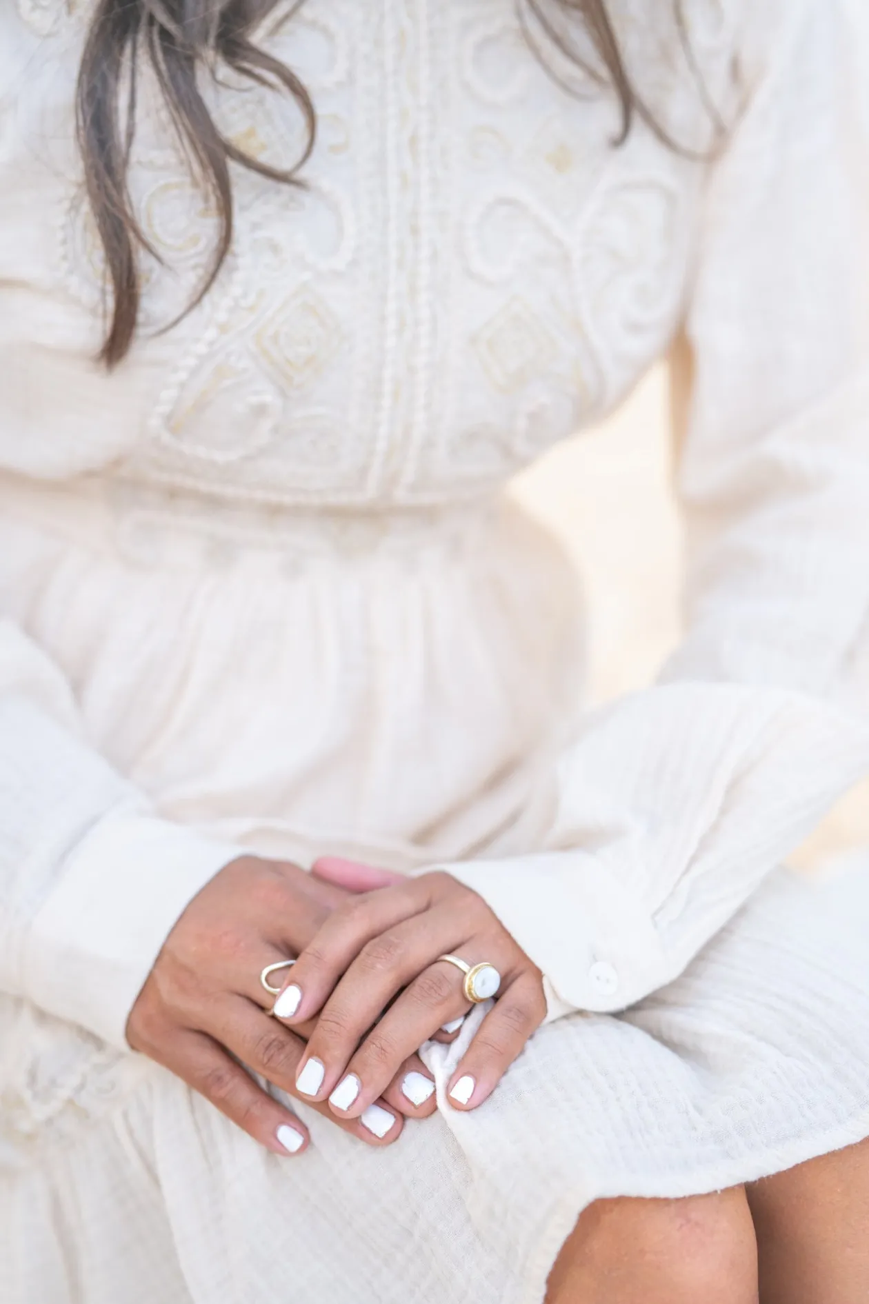 Bluse Flor Elegancia Ecru