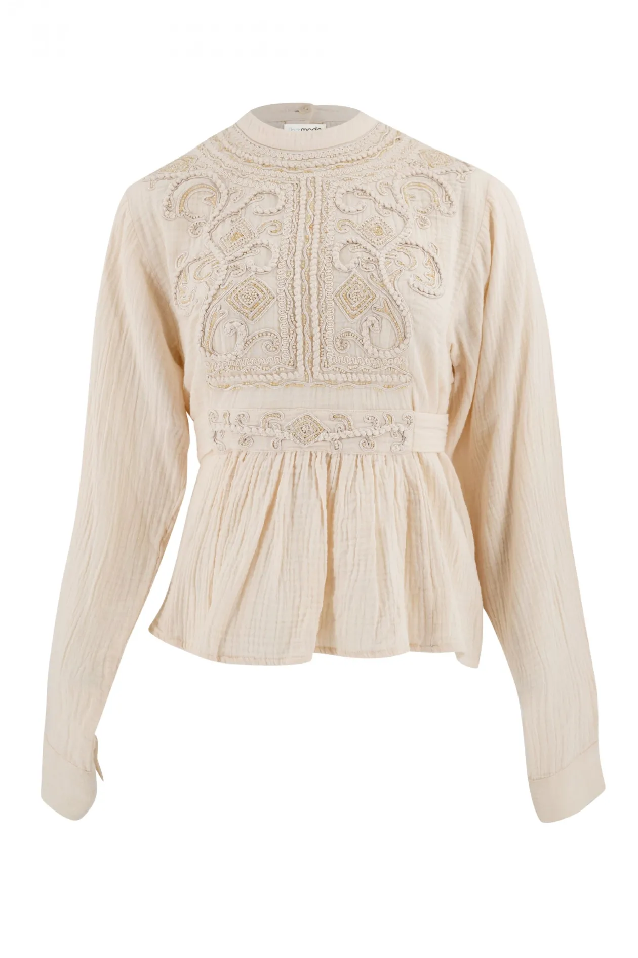 Bluse Flor Elegancia Ecru