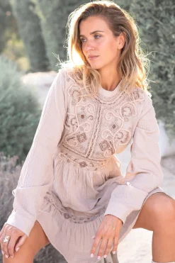 Bluse Flor Elegancia Hell Taupe