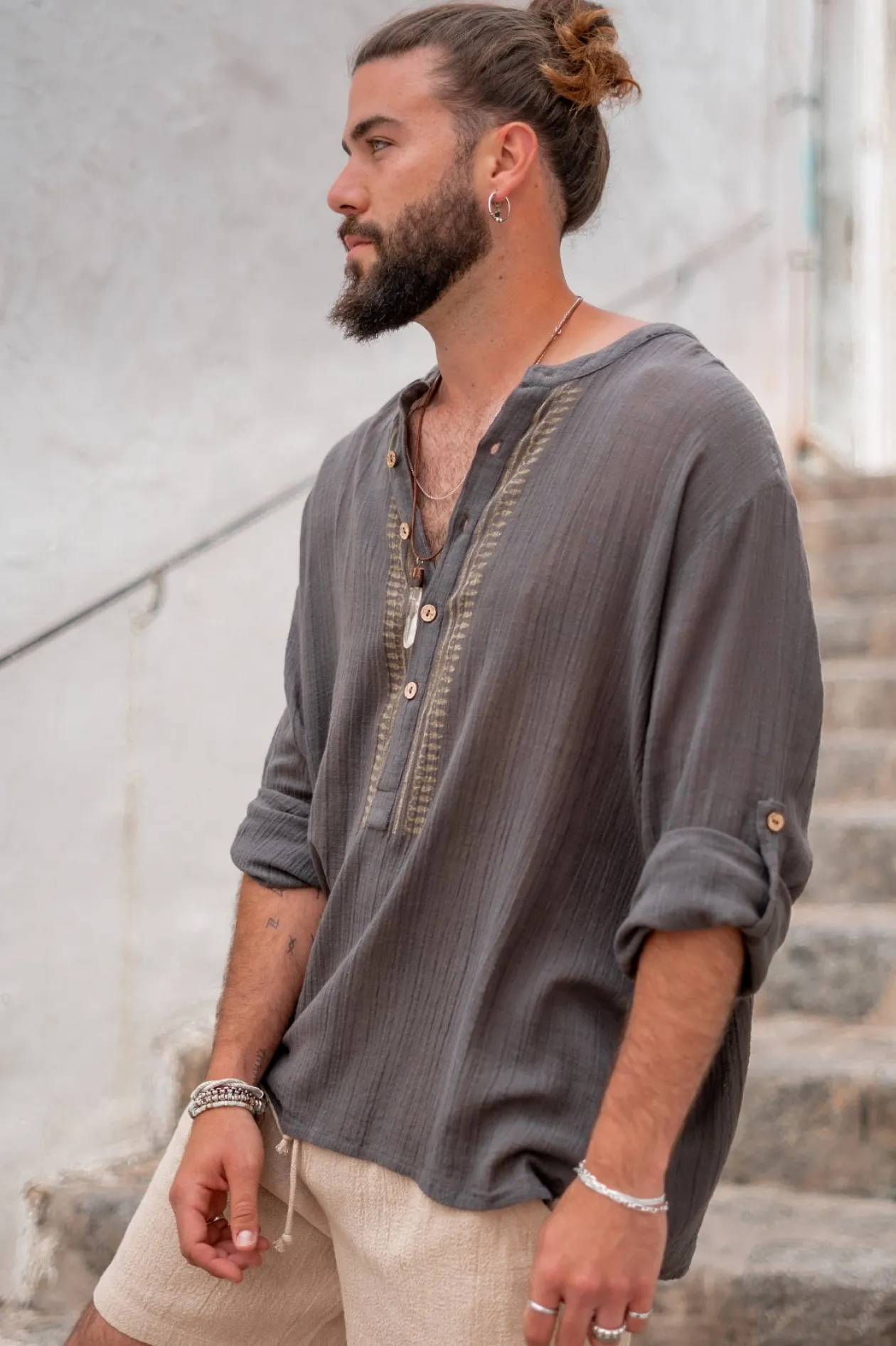 Bluse Jair Anthrazit