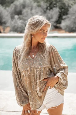 Bluse Kiki Barock Khaki