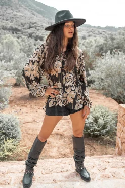 Bluse Kiki Barock Schwarz