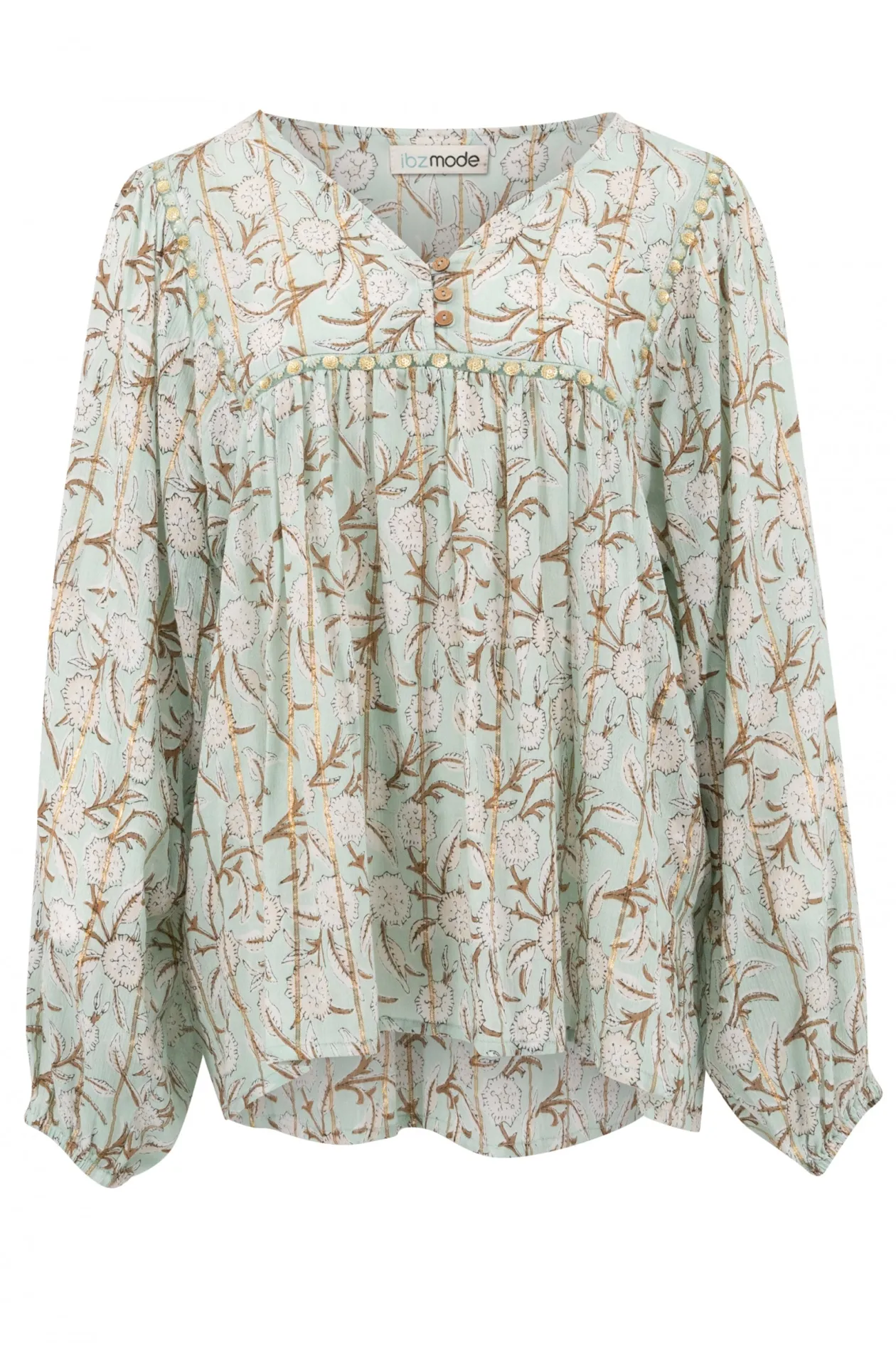 Bluse Kiki Flower Mint