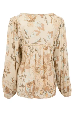 Bluse Kiki Flower Natural