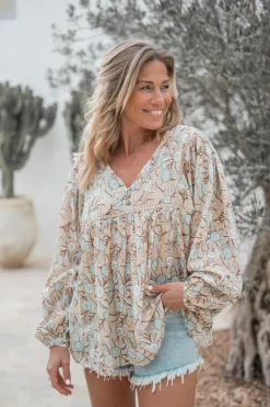 Bluse Kiki Flower Sand