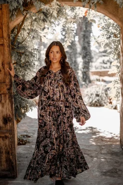 Bluse Kiki Paisley Schwarz