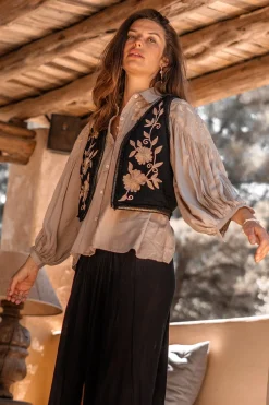 Bluse Luciana Romance Helles Taupe