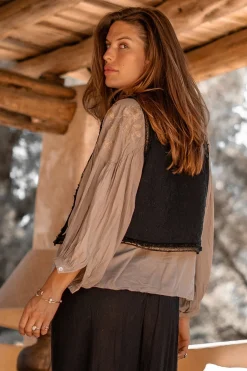 Bluse Luciana Romance Helles Taupe