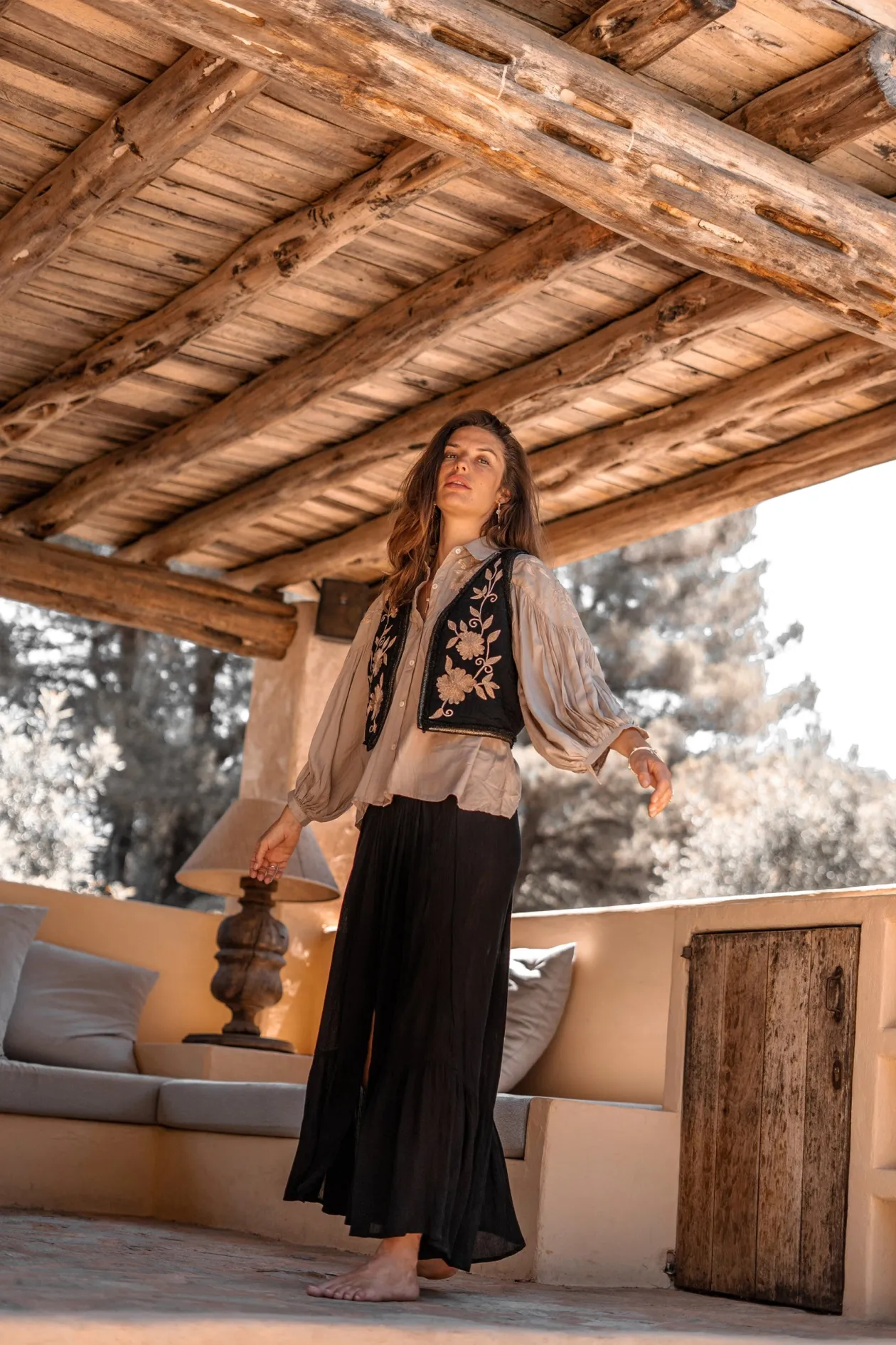 Bluse Luciana Romance Helles Taupe