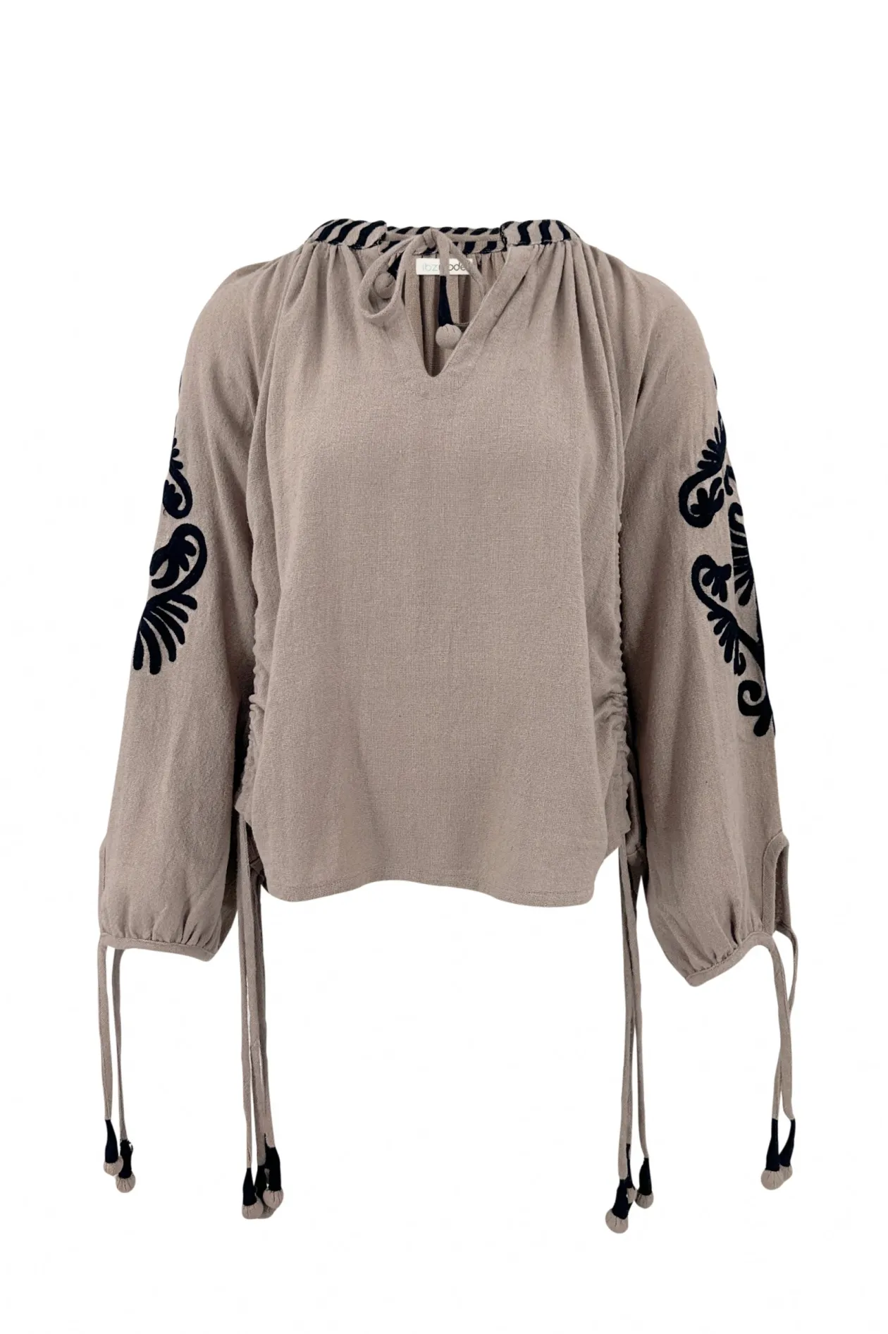 Bluse mit Stickerei Esthetica Taupe