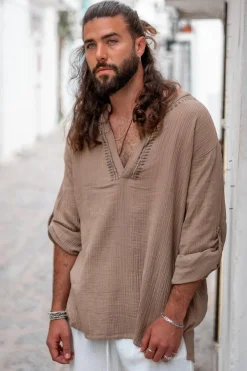 Bluse Niguel Hell Taupe