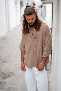 Bluse Niguel Hell Taupe