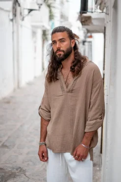 Bluse Niguel Hell Taupe