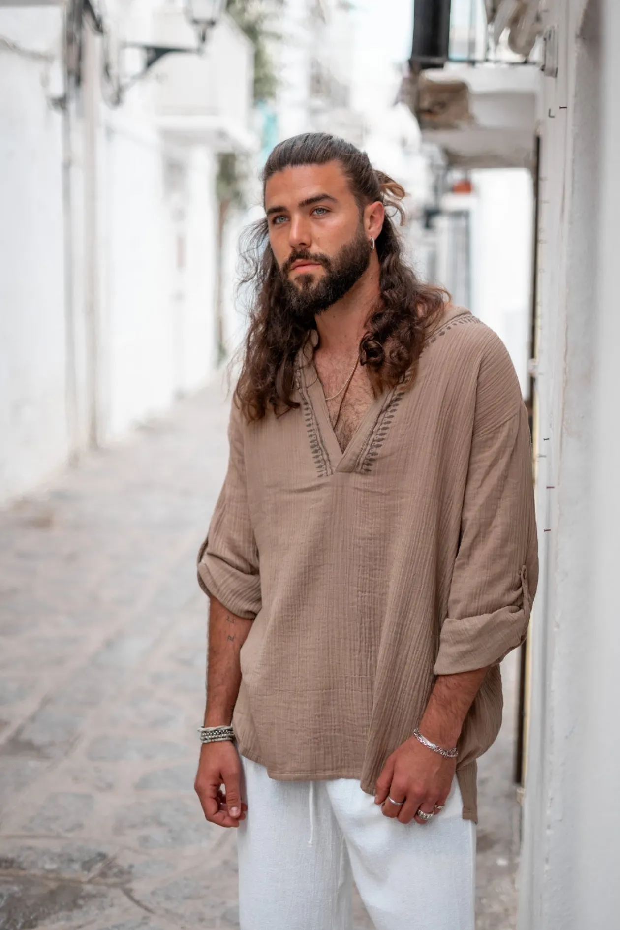 Bluse Niguel Hell Taupe